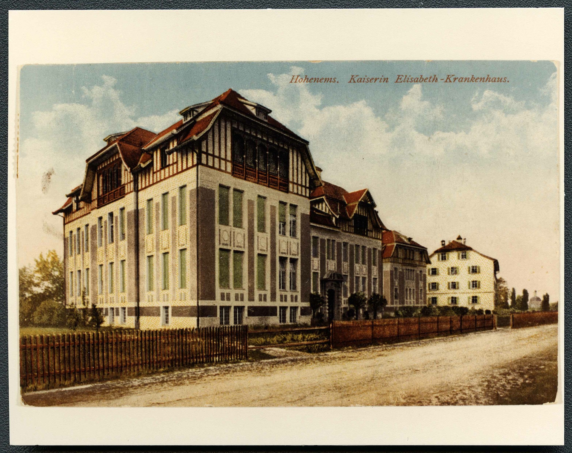 Postkarte des ehemaligen Kaiserin Elisabeth Krankenhaus von 1918
