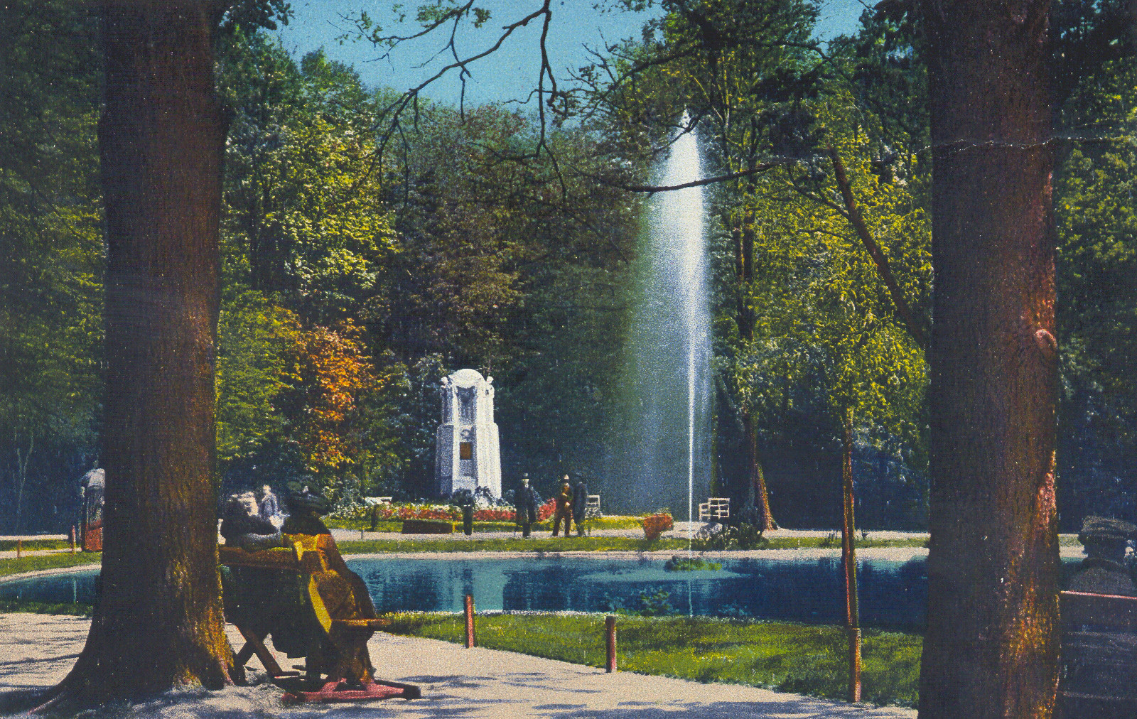 Ansichtskarte eines Esperanto-Denkmals, Franzensbad 1914: = Esperanto-monumento, Františkovy Lázně 1914.